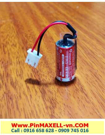Maxell ER3, Pin Maxell ER3 lithium 3.6v size 1/2AA (zắc  trắng) Made in Japan